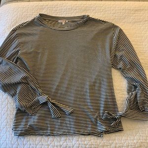 Sundry Black and White Stripe Top